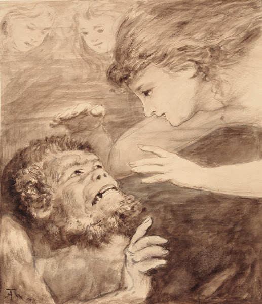 The Rhinemaidens and Alberich ca 1878
