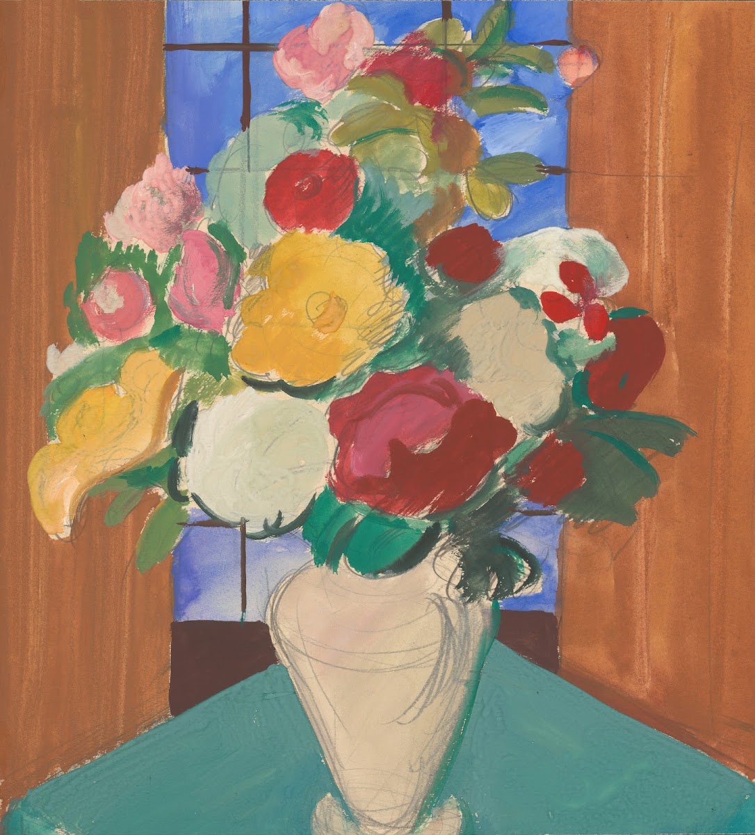 Study for the Painting Spanish Motif Flowery Still Life on the Back 1937