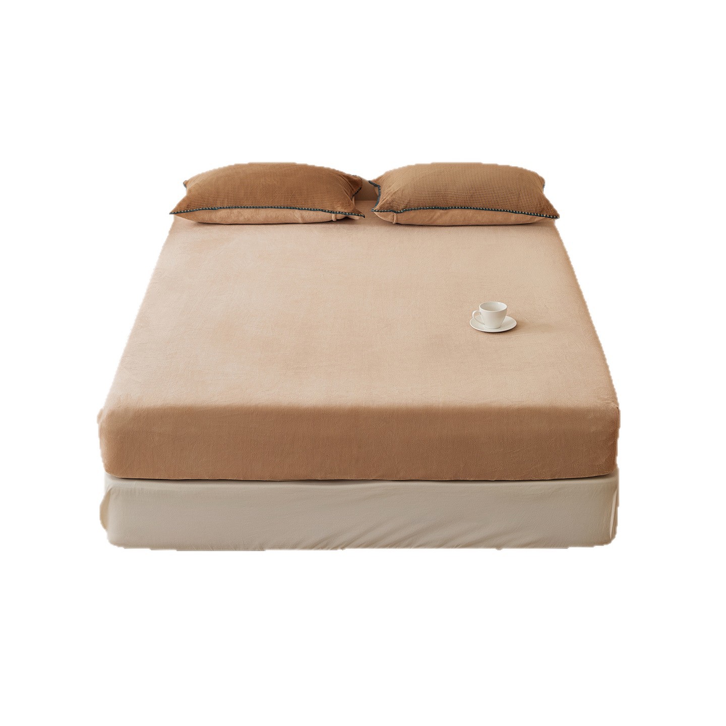 Fitted sheet made of milk fleece, 1.5 m, non-slip