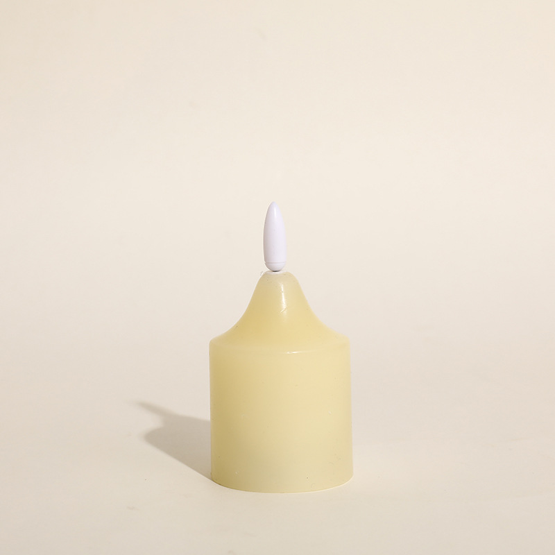 Decorative LED candle, cylindrical, synthetic resin