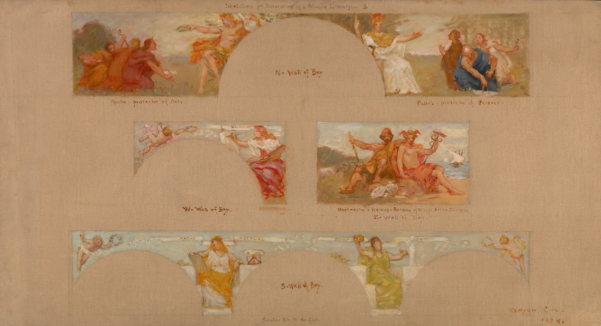 Sketches for a Decoration of a Private Library B 1894