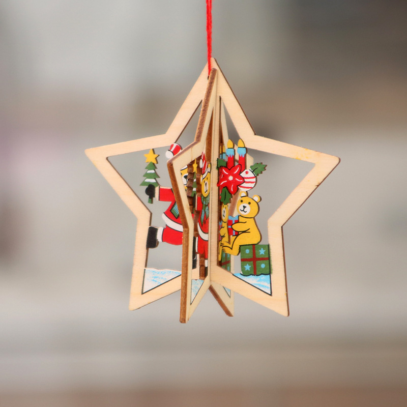Wooden Christmas ornament, laser engraved