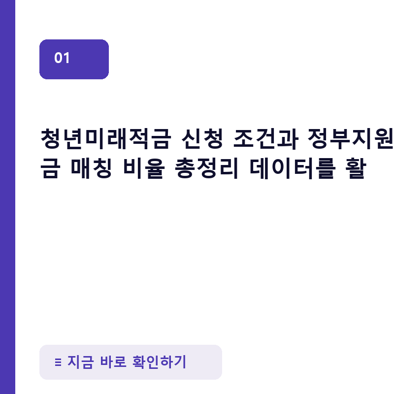청년미래적금 신청 조건과 정부지원금 매칭 비율 총정리 데이터를 활용한 우대형 대비 일반형 만기 수령액 모의 계산