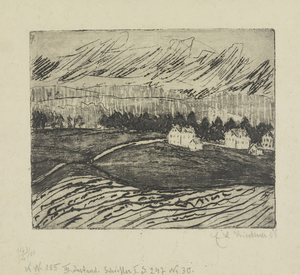 Äcker und Häuser im Erzgebirge 1908