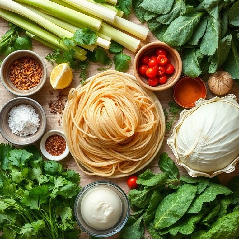 Ingredients for Glass Noodle Stir Fry with Cabbages for Quick Weeknight Bliss – Easy, Homemade & Delicious