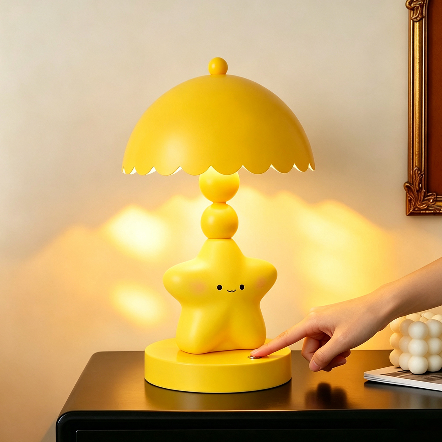 Stern-Tischlampe mit Farbwechsel