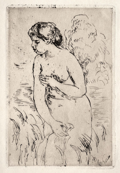 Bather Standing Up to Her Knees 1910