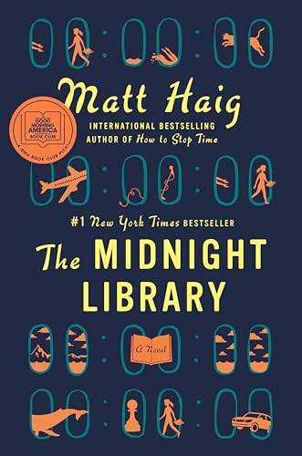 The flat front book cover for The Midnight Library by Matt Haig