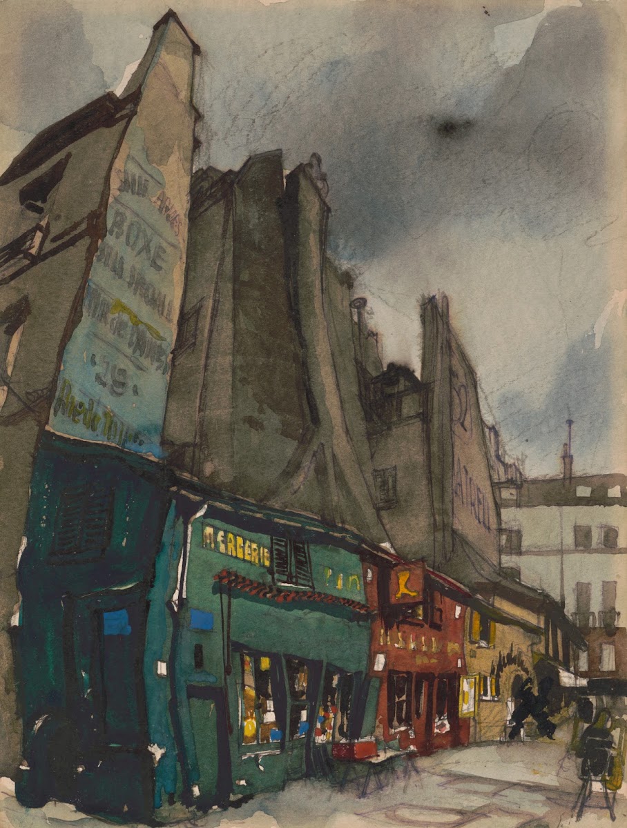 Place St André des Arts Paris between Rue Suger  Rue St André des Arts 1949