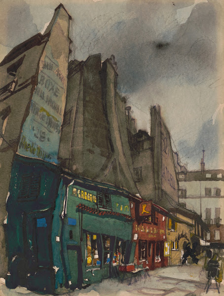 Place St André des Arts Paris between Rue Suger  Rue St André des Arts 1949