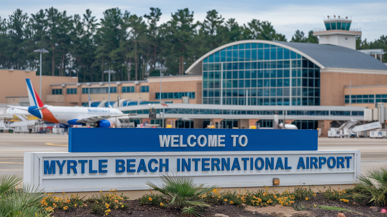 Distance from Myrtle Beach Airport to Pawleys Island