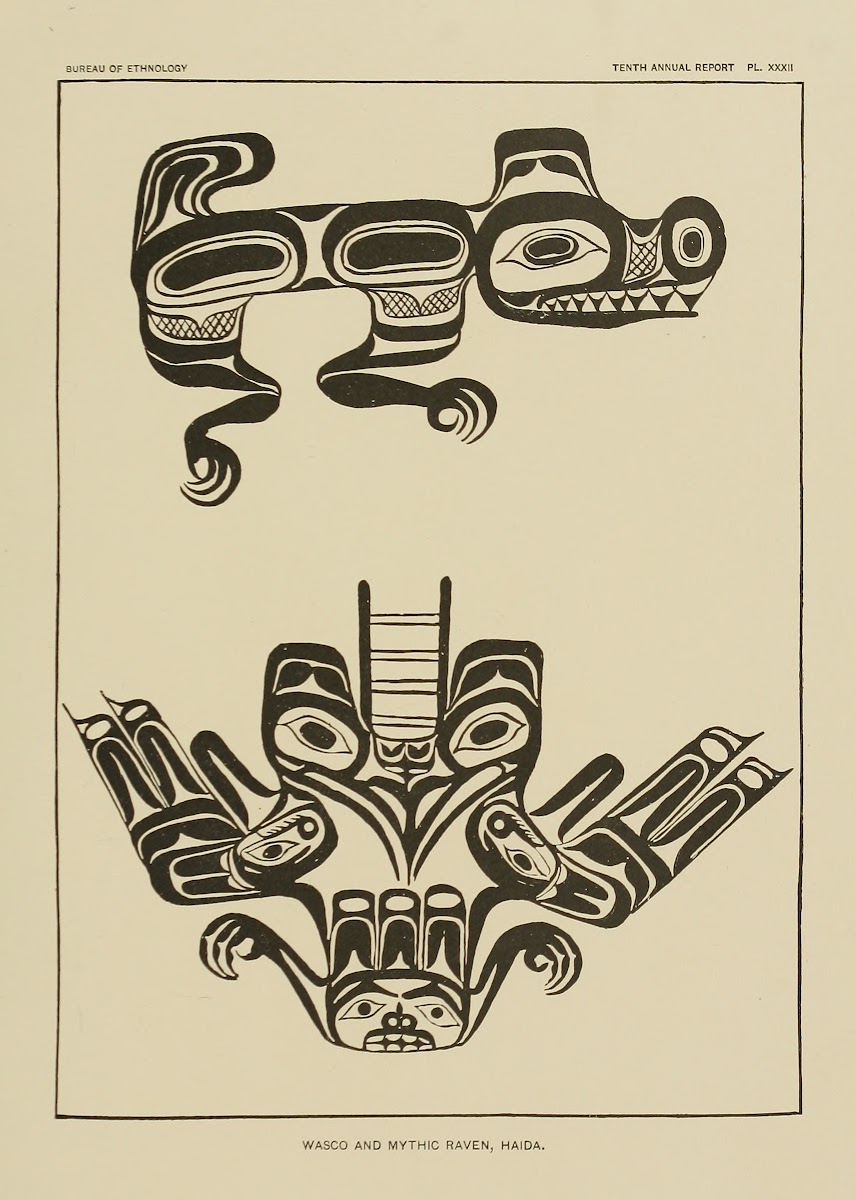 Wasco and Mythic Raven Haida 1894