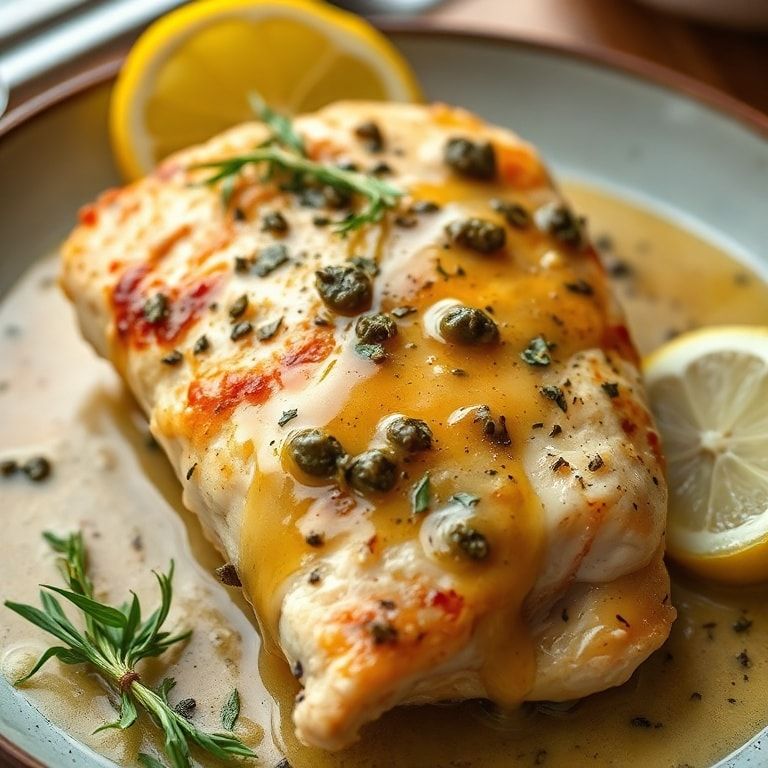 Classic Chicken Piccata with Lemon Caper Sauce Recipe: Easy & Flavorful finished