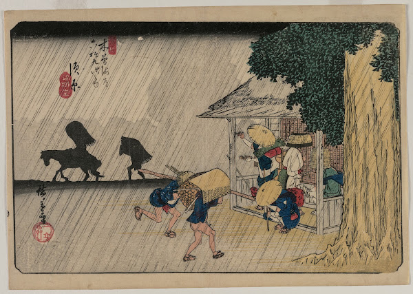 Suhara from the series Sixty Nine Stations of the Kisokaido 1835 or 1836