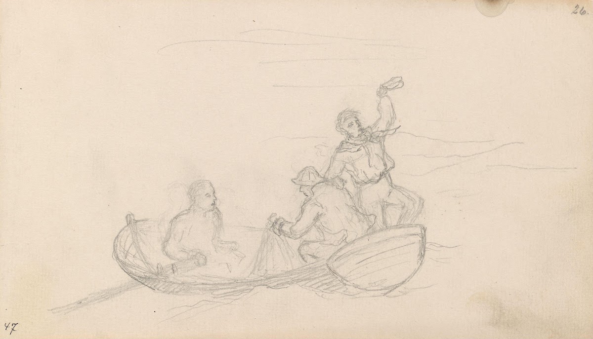 Figures in boat 1862
