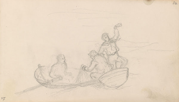Figures in boat 1862