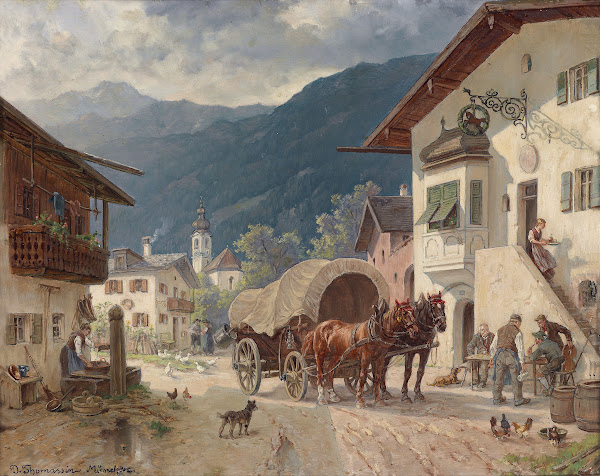 Rast vor dem Wirtshaus