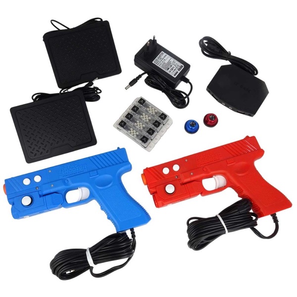 RetroShooter RS500 Pack Doble Pistolas Arcade con Retroceso y Pedales