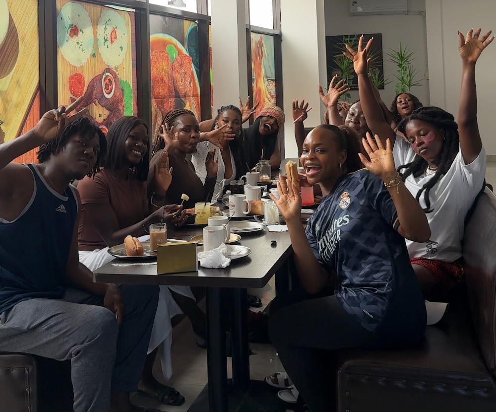 The group together in Togo