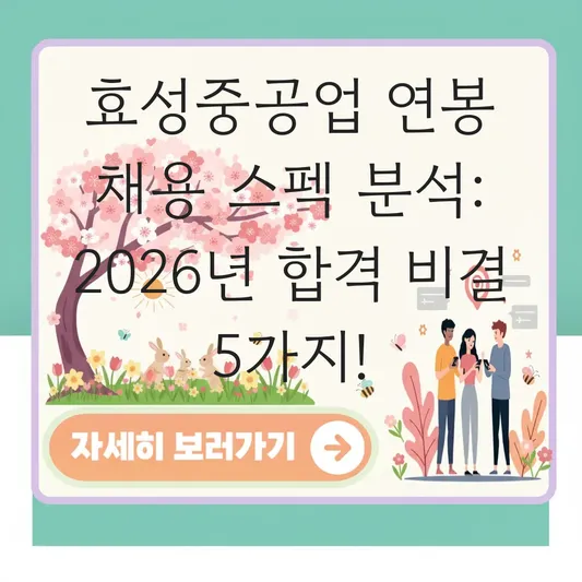 효성중공업 연봉 채용 스펙 분석
