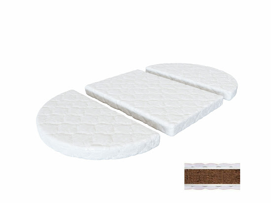 Transformer mattress IngVart Nika 60*94*120 coconut+foam, white
