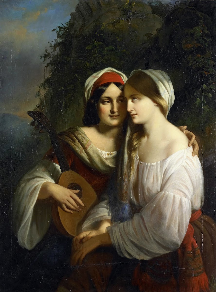 Two young women in Italian costume 1851
