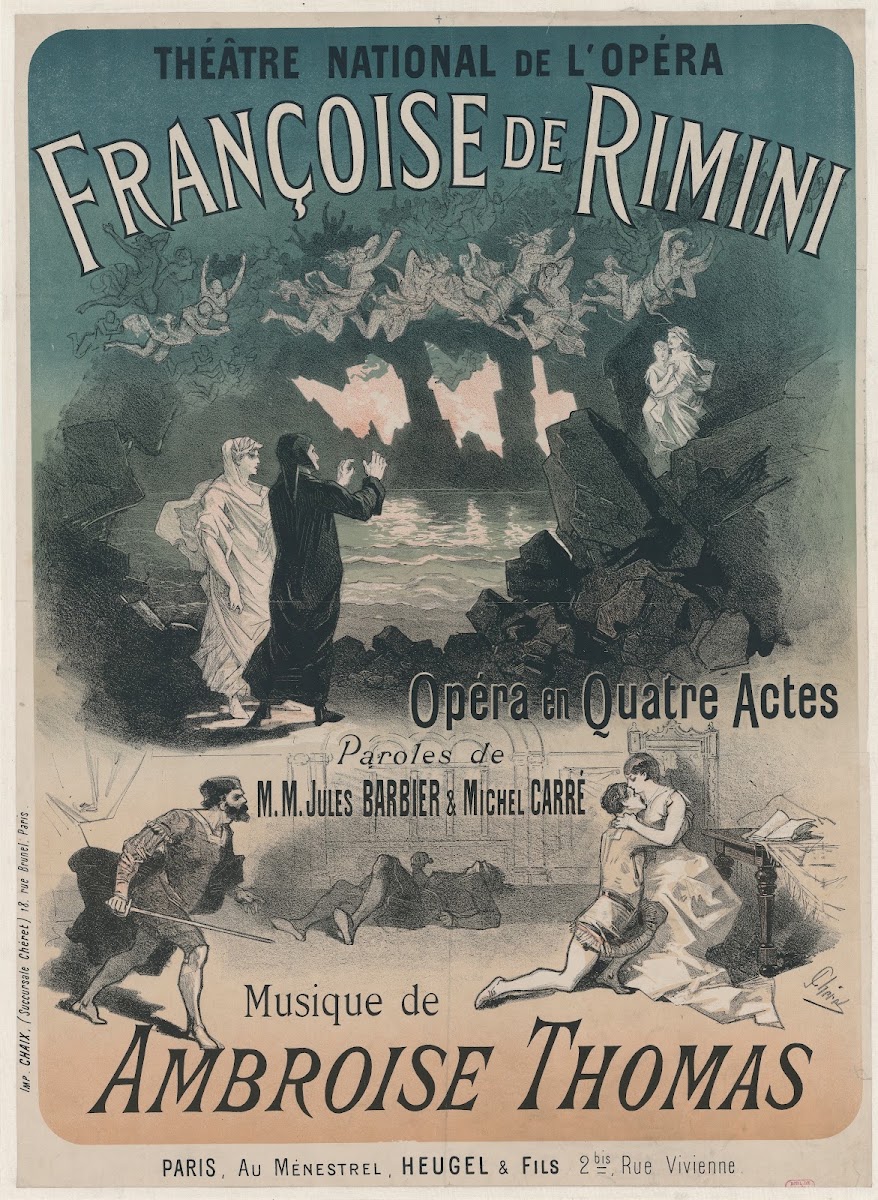 Théâtre national de lOpéra Francoise de Rimini opéra en quatre actes 1882