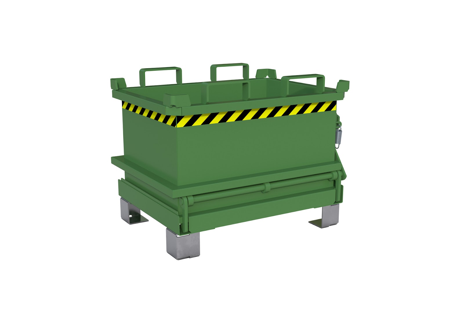Mini-Bodemklepcontainer MSB 150, gelakt, Resedagroen