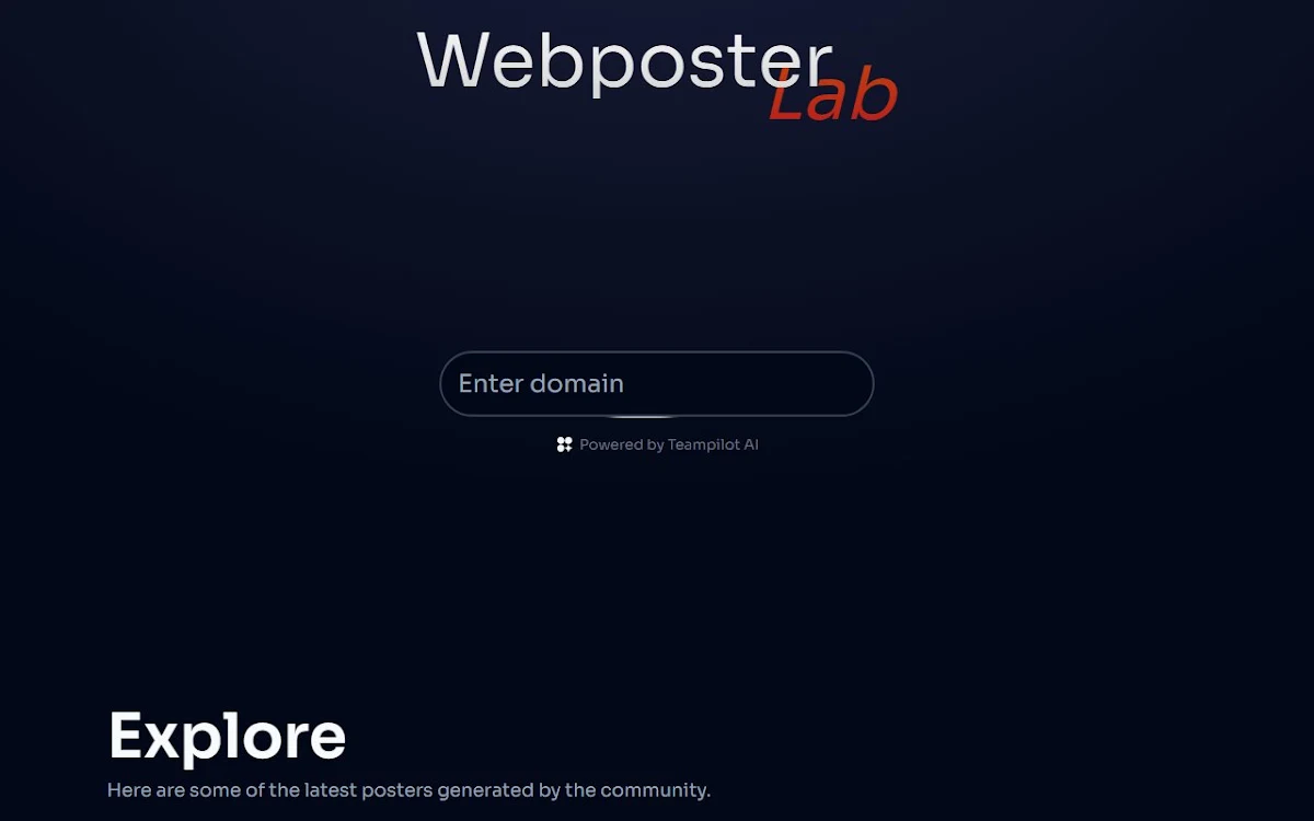 Captura de Webposter Lab
