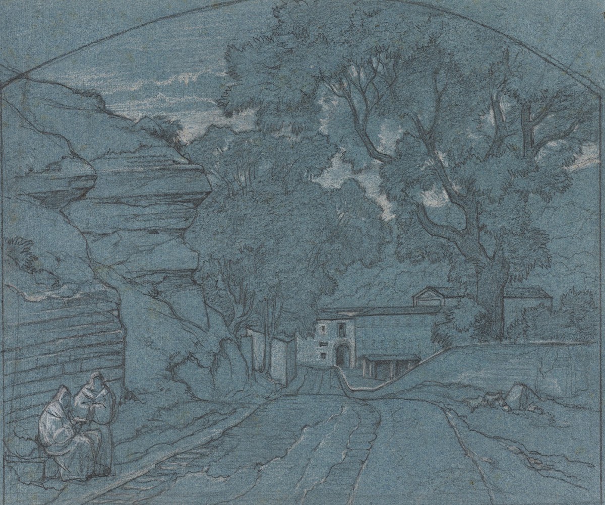Landscape with Two Monks c 1840