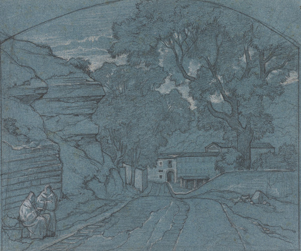 Landscape with Two Monks c 1840