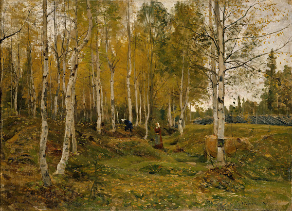 Birch Trees in Autumn 1880
