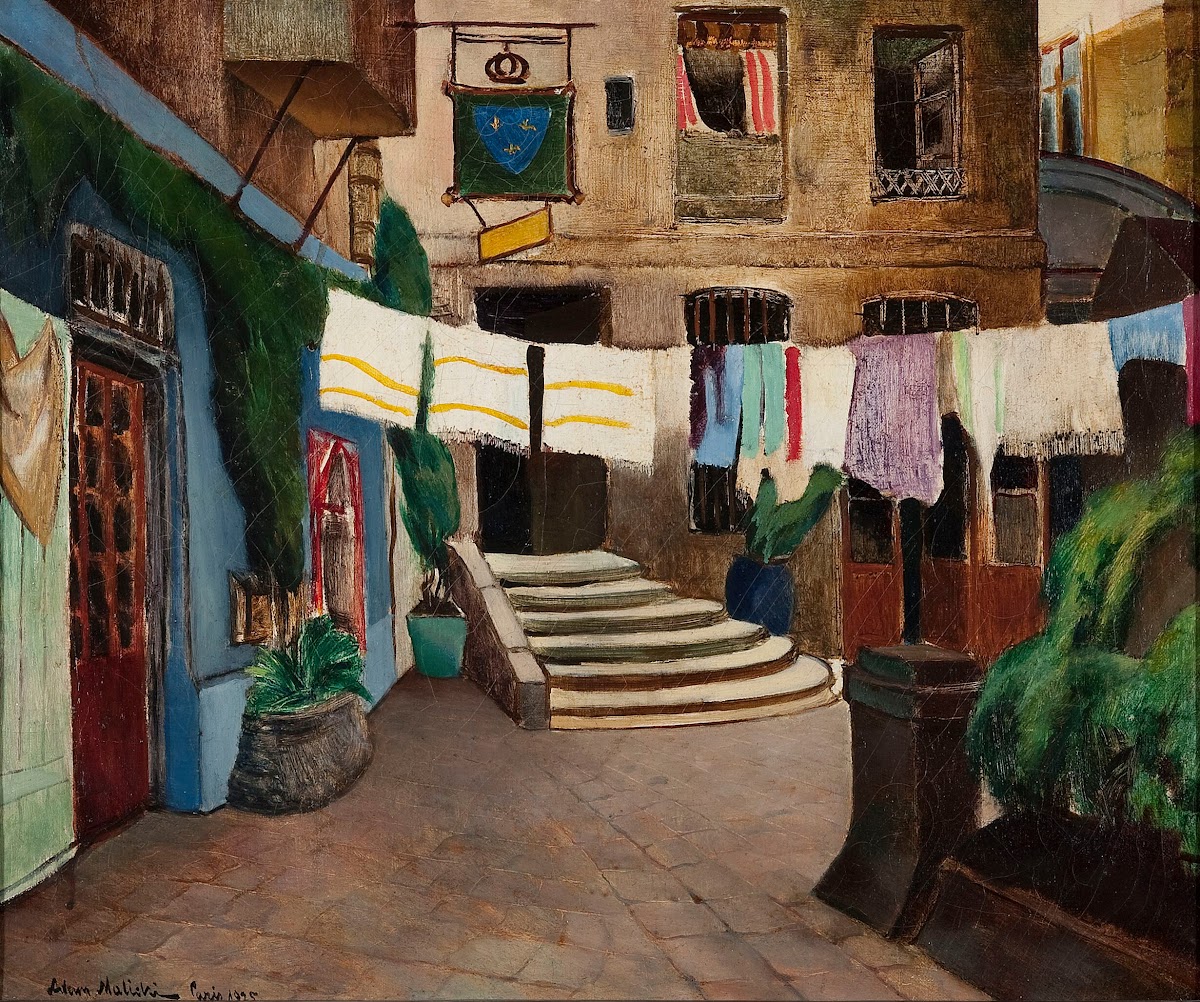 St Julien des Pauvres backyard in Paris 1925