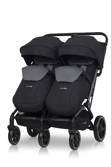 Stroller for twins Easy-Go Echo 2024 black