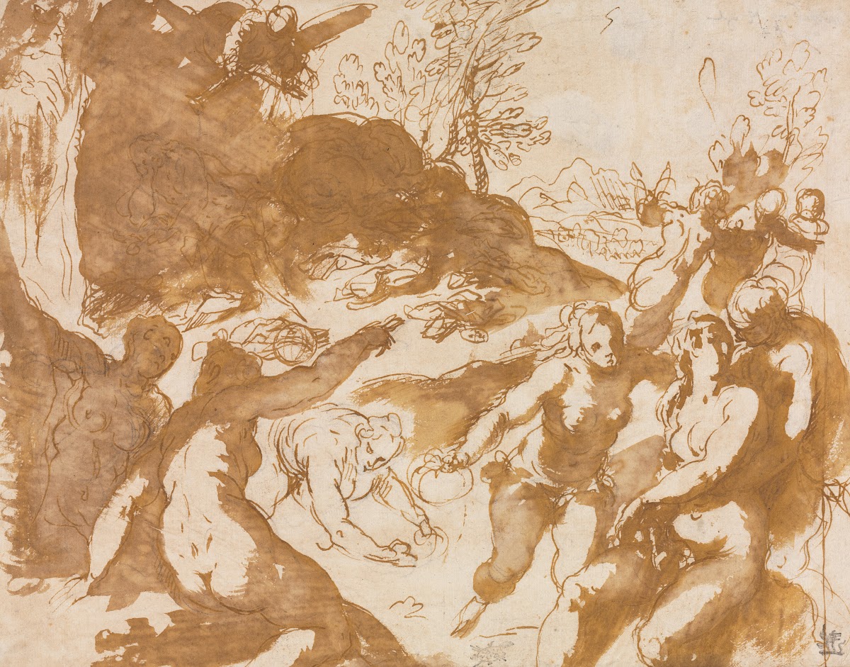 Apollo and the Muses Awakened by the Call of Fame 1590s
