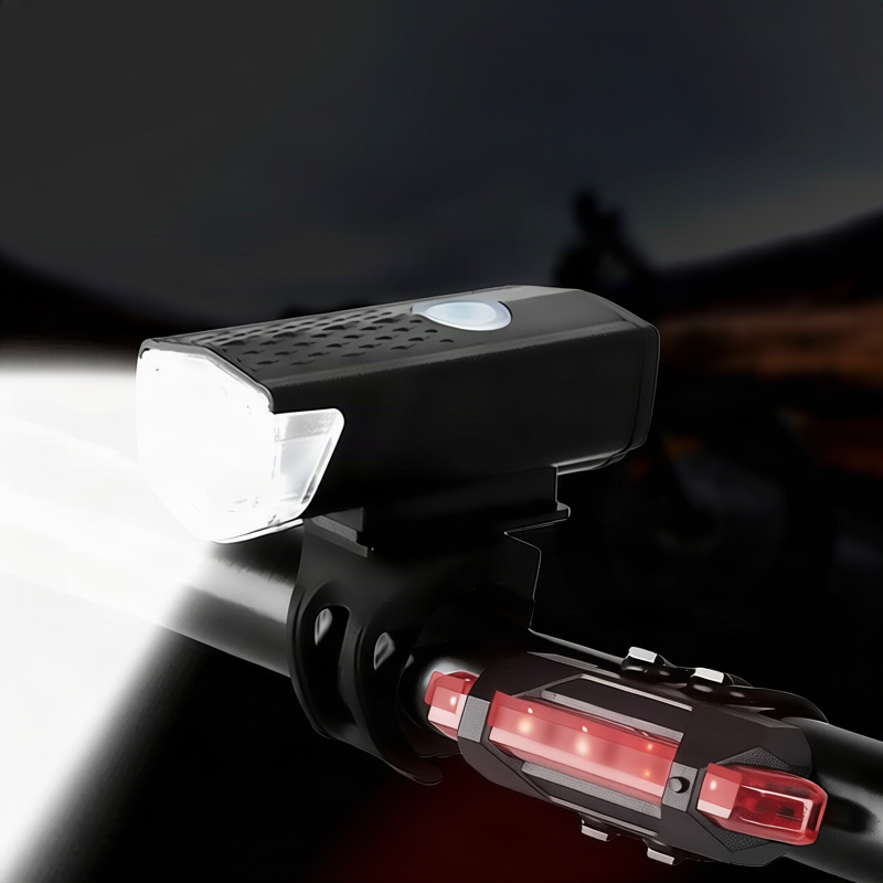 USB bike light with LED illumination
