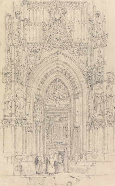 The Church of St Wulfran Abbeville The North Door of the West Front ca 1823