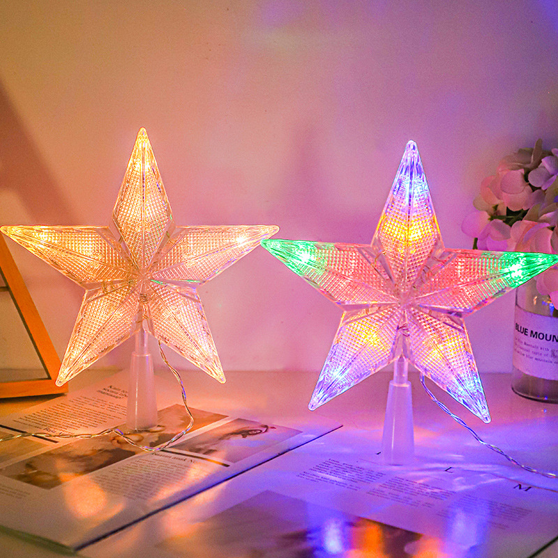 LED Christmas tree topper in star shape