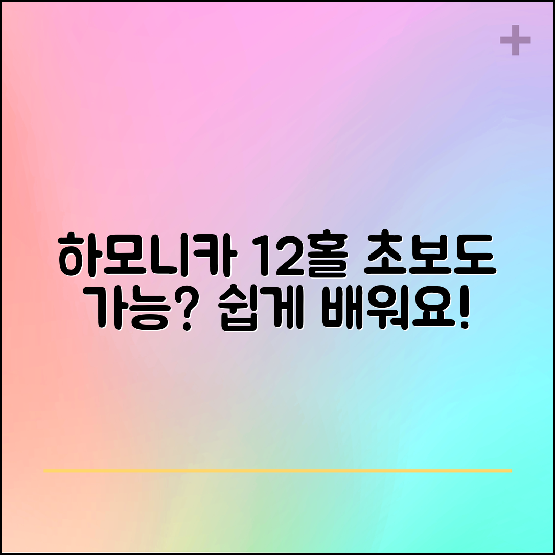 하모니카12홀, 초보도 쉽게 배울 수 있을까요?