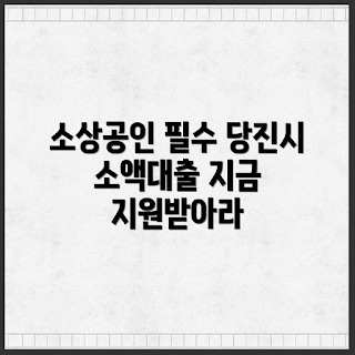 충청남도 소상공인, 당진시 소액대출, 소상공인 대출, 소액대출 조건, 창업 재정 지원