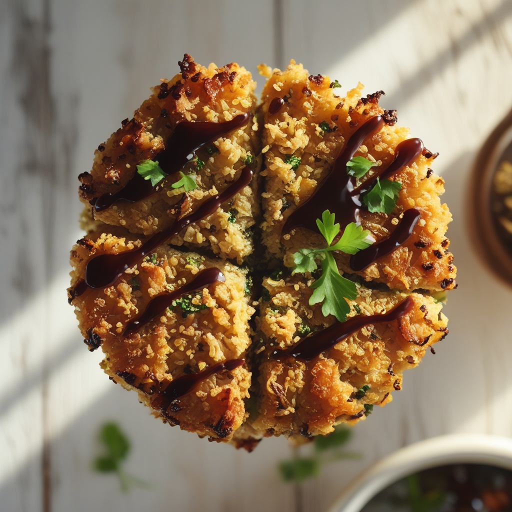 Protein‑Packed Sweet Potato & Broccoli Quinoa Cakes with Balsamic Glaze