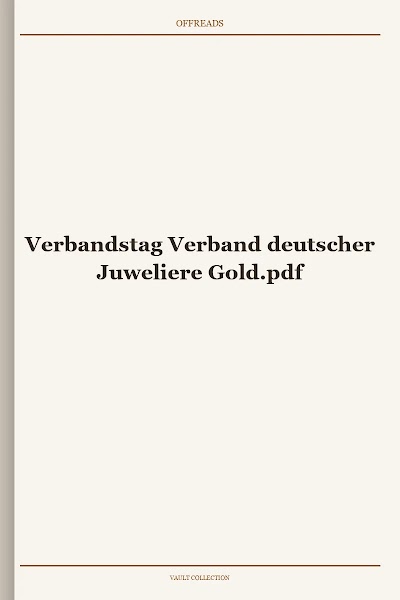 Verbandstag Verband deutscher Juweliere Gold