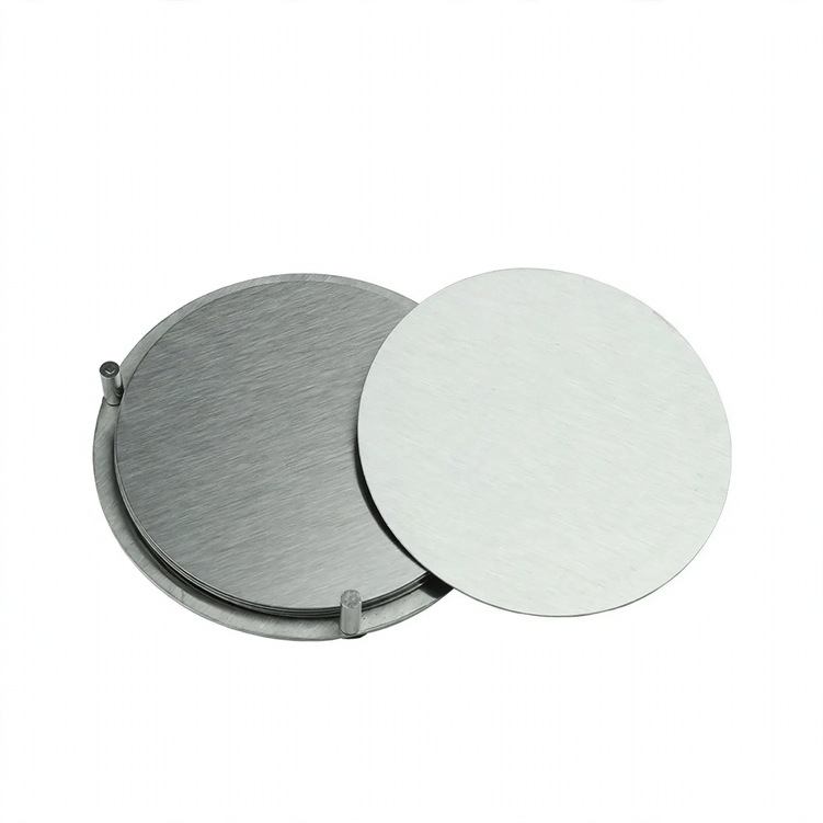 Round stainless steel coasters, set of 6
