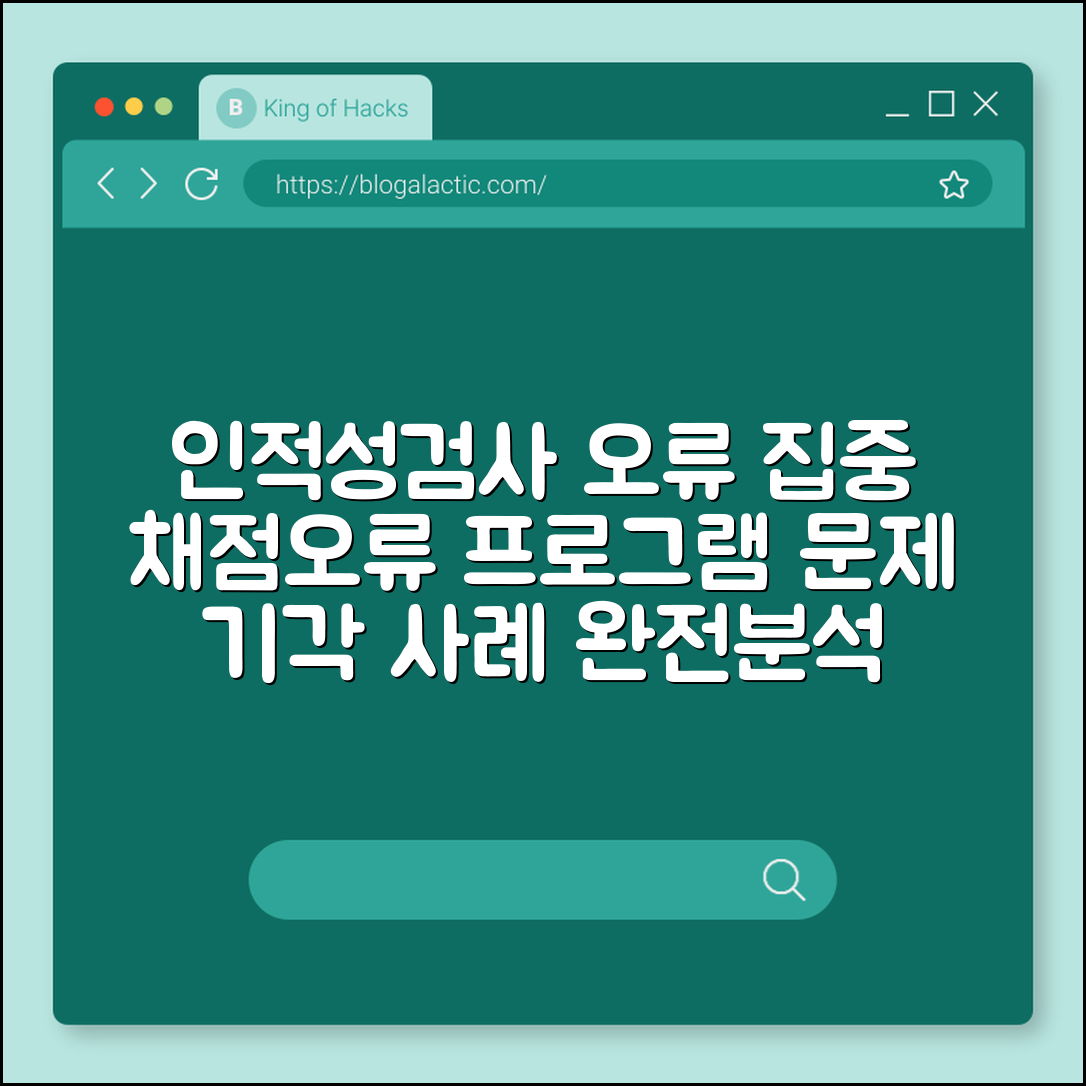 인적성검사 오류 사례 (채점오류, 프로그램, 기각)