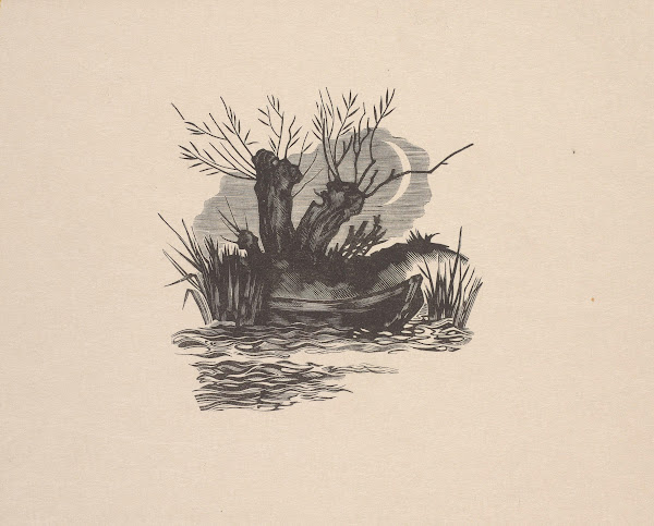 Widok łódki przy świetle księżyca 1935