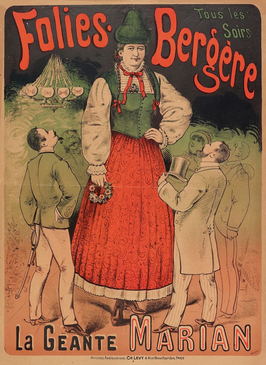 Tous Les Soirs Folies Bergère La Geante Marian 1880 1881