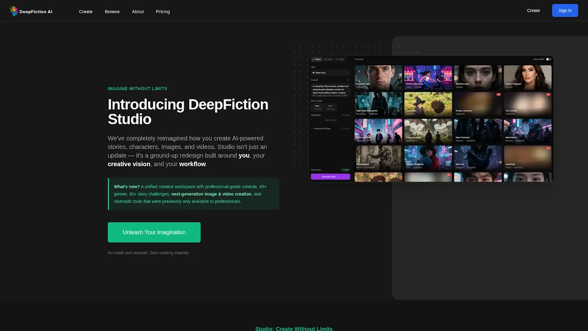 Captura de DeepFiction