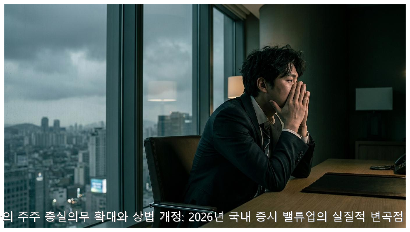 이사의 주주 충실의무 확대와 상법 개정: 2026년 국내 증시 밸류업의 실질적 변곡점 분석 핵심 안내 및 분석 인포그래픽 (2)