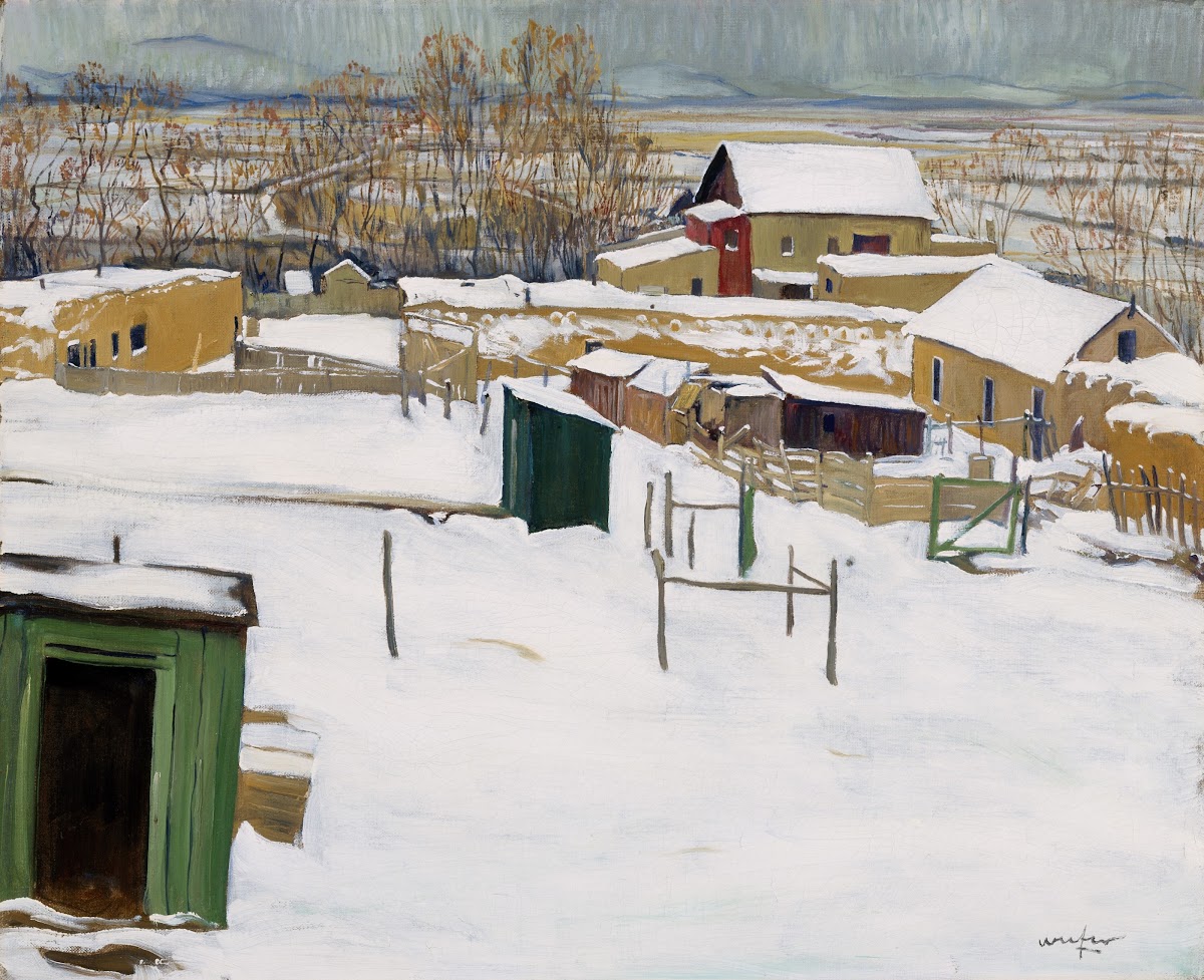 Taos in the Snow circa 1914 1920