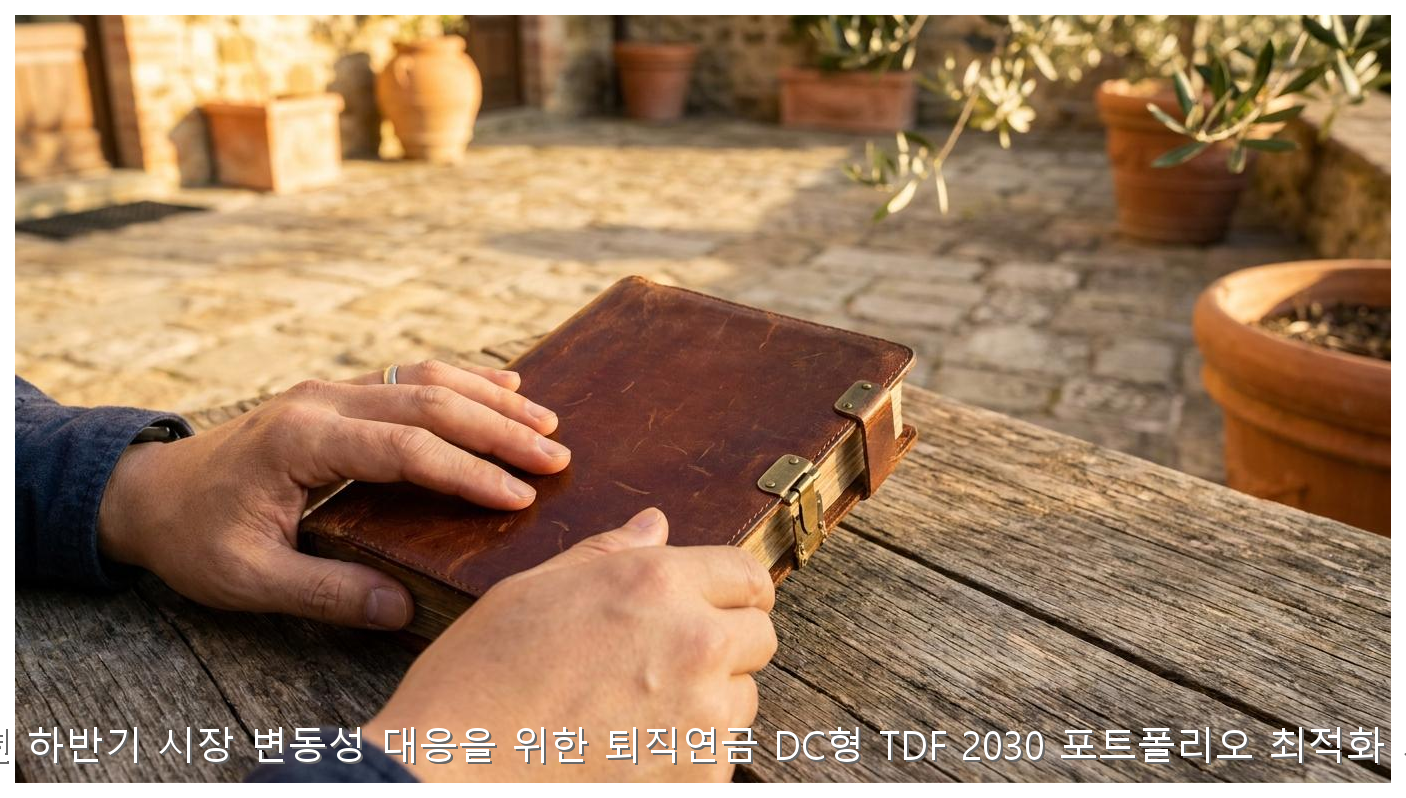 2026년 하반기 시장 변동성 대응을 위한 퇴직연금 DC형 TDF 2030 포트폴리오 최적화 가이드 핵심 안내 및 분석 인포그래픽 (5)